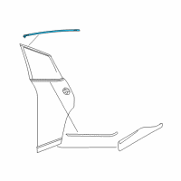 OEM 2016 Nissan Murano Moulding-Rear Door Sash, Front RH Diagram - 82282-5BC0C