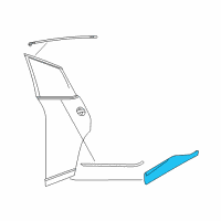 OEM 2017 Nissan Murano MOULDING - Rear Door, RH Diagram - 82870-9UA0A