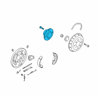 OEM 2004 Kia Spectra Rear Wheel Hub Assembly Diagram - 527102D315