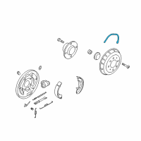 OEM Kia Spectra Hose-Brake Rear Diagram - 587372F000DS