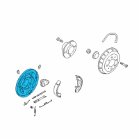 OEM 2008 Kia Spectra5 Rear Brake Back Plate Assembly, Left Diagram - 583552F100