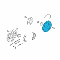 OEM Kia Spectra Drum Assembly-Rear Brake Diagram - 584112F000DS
