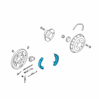 OEM Kia Spectra Parking Brake Shoe Kit Rear Diagram - 583502FA00