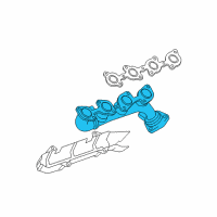 OEM 2001 Toyota Sequoia Exhaust Manifold Diagram - 17104-50151