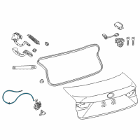 OEM 2022 Lexus RC350 Cable Sub-Assembly, Luggage Diagram - 64607-24080