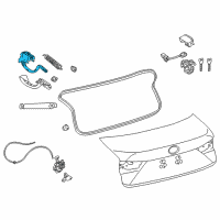 OEM 2018 Lexus RC F Hinge Assembly, Luggage Diagram - 64520-24040