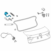 OEM Lexus RC300 Hinge Assembly, Luggage Diagram - 64520-24040