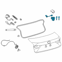 OEM 2018 Lexus IS300 Cylinder & Key Set Diagram - 69055-33540