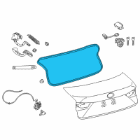 OEM 2018 Lexus RC350 Weatherstrip, Luggage Compartment Door Diagram - 64461-24060