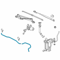 OEM 2017 Chevrolet Trax Washer Hose Diagram - 96852160