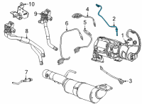 OEM 2021 GMC Yukon Exhaust Temperature Sensor Diagram - 55491112