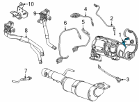 OEM 2022 Chevrolet Suburban Exhaust Temperature Sensor Diagram - 24001854