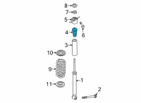 OEM 2021 Hyundai Elantra STOPPER-Bumper Diagram - 55326-AA000