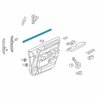 OEM 2010 Honda CR-V Weatherstrip, L. FR. Door (Inner) Diagram - 72375-SWA-A01