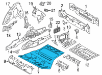 OEM BMW X3 Floor Pan Diagram - 41007493928