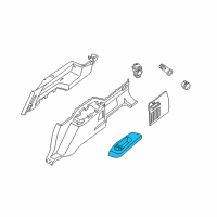 OEM 2012 Nissan Armada Cup Holder Assembly Diagram - 84956-ZQ00C