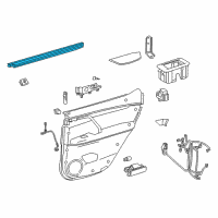 OEM Lexus RX450h WEATHERSTRIP, Rear Door Diagram - 68173-0E070