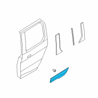 OEM Ford Transit Connect Body Side Molding Diagram - DT1Z-6129077-CB