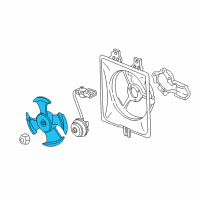 OEM 1999 Honda Civic Fan, Cooling Diagram - 38611-P8C-A01