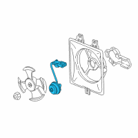 OEM 1998 Honda Accord Motor, Cooling Fan Diagram - 38616-P8C-A01