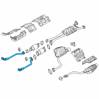 OEM Hyundai Genesis Front Muffler Assembly, Right Diagram - 28615-3M500