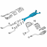 OEM 2014 Hyundai Genesis Center Exhaust Pipe Diagram - 28650-3M600