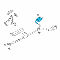OEM 2022 Nissan Altima Exhaust Muffler Assembly Diagram - 20100-6CA0A