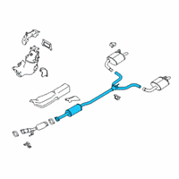 OEM Nissan Altima Exhaust Muffler Assembly Diagram - 20300-6CA0A