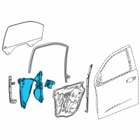 OEM 2017 GMC Canyon Window Regulator Diagram - 84319134