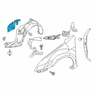 OEM 2007 Mercury Milan Splash Shield Diagram - 9E5Z-16103-A