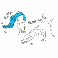 OEM 2012 Lincoln MKZ Fender Liner Diagram - 6E5Z-16102-A