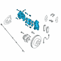 OEM 2020 Nissan Murano Caliper Assy-Front LH, W/O Pad & Shim Diagram - 41011-3JA0C