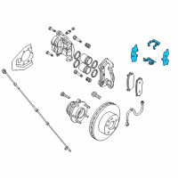 OEM 2014 Nissan Pathfinder Hardware Kit-Front Disc Brake Pad Diagram - D1080-3JA0A