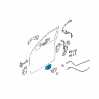 OEM 2008 Hyundai Tucson Interior Door Handle Assembly, Left Diagram - 82610-2E000-U7