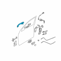 OEM 2009 Hyundai Tucson Exterior Door Handle Assembly, Front, Left Diagram - 82650-2E000