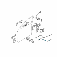 OEM 2008 Hyundai Tucson Front Door Side Lock Cable Assembly Diagram - 81391-2E000