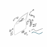 OEM Hyundai Front Door Side Lock Cable Assembly Diagram - 81391-2E000