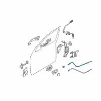 OEM 2007 Hyundai Tucson Front Door Inside Handle Cable Assembly Diagram - 81371-2E010
