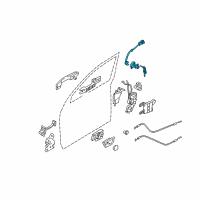 OEM Hyundai Tucson Front Door Lock Assembly, Right Diagram - 81980-2EA10