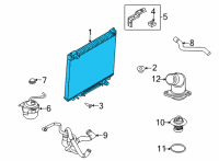 OEM 2022 Ford E-350 Super Duty Radiator Assembly Diagram - HC2Z-8005-A