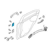 OEM 2021 Hyundai Veloster Hinge Assembly-Rear Door Upper, RH Diagram - 79340-2V000
