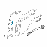 OEM 2013 Hyundai Veloster Hinge Assembly-Rear Door Upper, RH Diagram - 79340-2V000