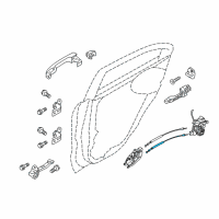 OEM 2014 Kia Rio Cable Assembly-Rear Door Inside Diagram - 814711W000