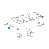 OEM 2006 Toyota Highlander Sunvisor Holder Diagram - 74348-12040-B8