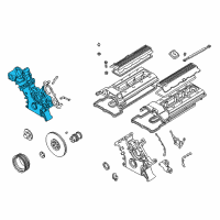 OEM 2001 BMW M5 Timing Case Cover, Top Diagram - 11-14-1-407-574