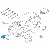 OEM BMW 535i xDrive Sensor, Front Diagram - 65-77-9-159-315