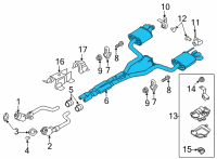 OEM Ford Mustang Muffler Assembly Diagram - KR3Z-5230-P