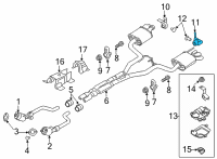 OEM 2019 Ford Mustang Rear Bracket Diagram - JR3Z-5277-B