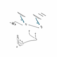 OEM 2000 Nissan Xterra Windshield Wiper Arm Assembly Diagram - 28880-8Z300