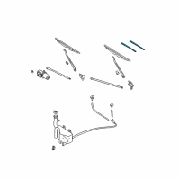 OEM Nissan Xterra Wiper Blade Refill Diagram - 28895-8B410